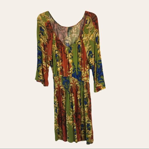 Anthropologie Poema cinched waist retro style floral dress - Picture 3 of 8